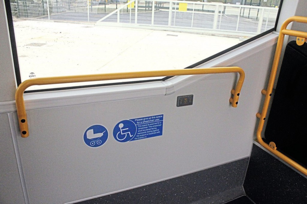 Yutong E10 wheelchair bay