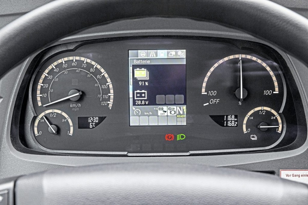 The revised dash display