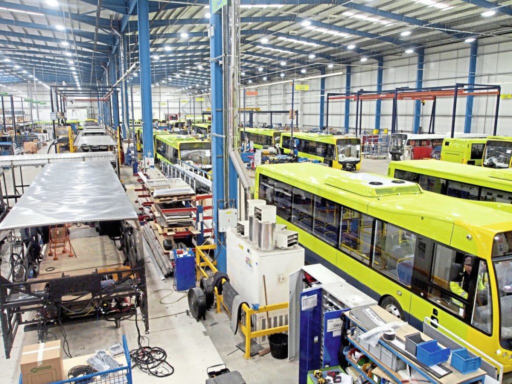 Dominating the manufacturer’s factory floor at the moment are the green Tranzit Metrocitys for New Zealand