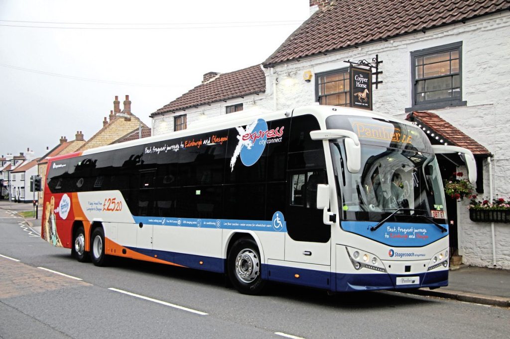 At 14.6m long, the Panther LE offers 53 seats and a spacious wheelchair bay. As it is Class 3 no standees are permitted, though were a Class 2 certified version to be developed it could provide room for 17 standing passengers