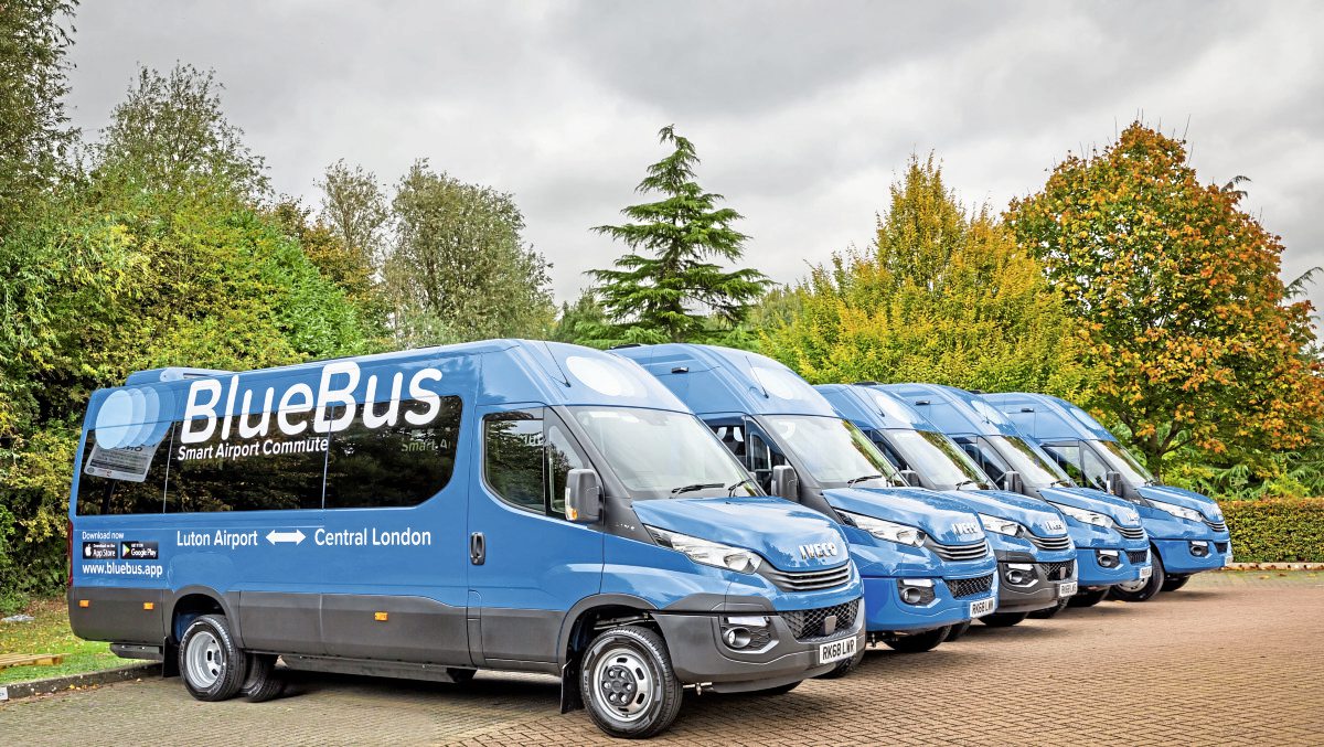 Blue Bus in UK CNG minibus first