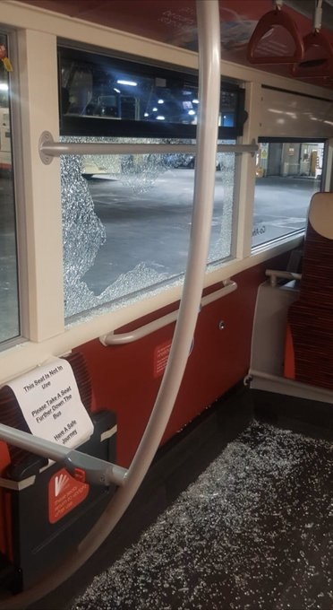 Key worker buses vandalised