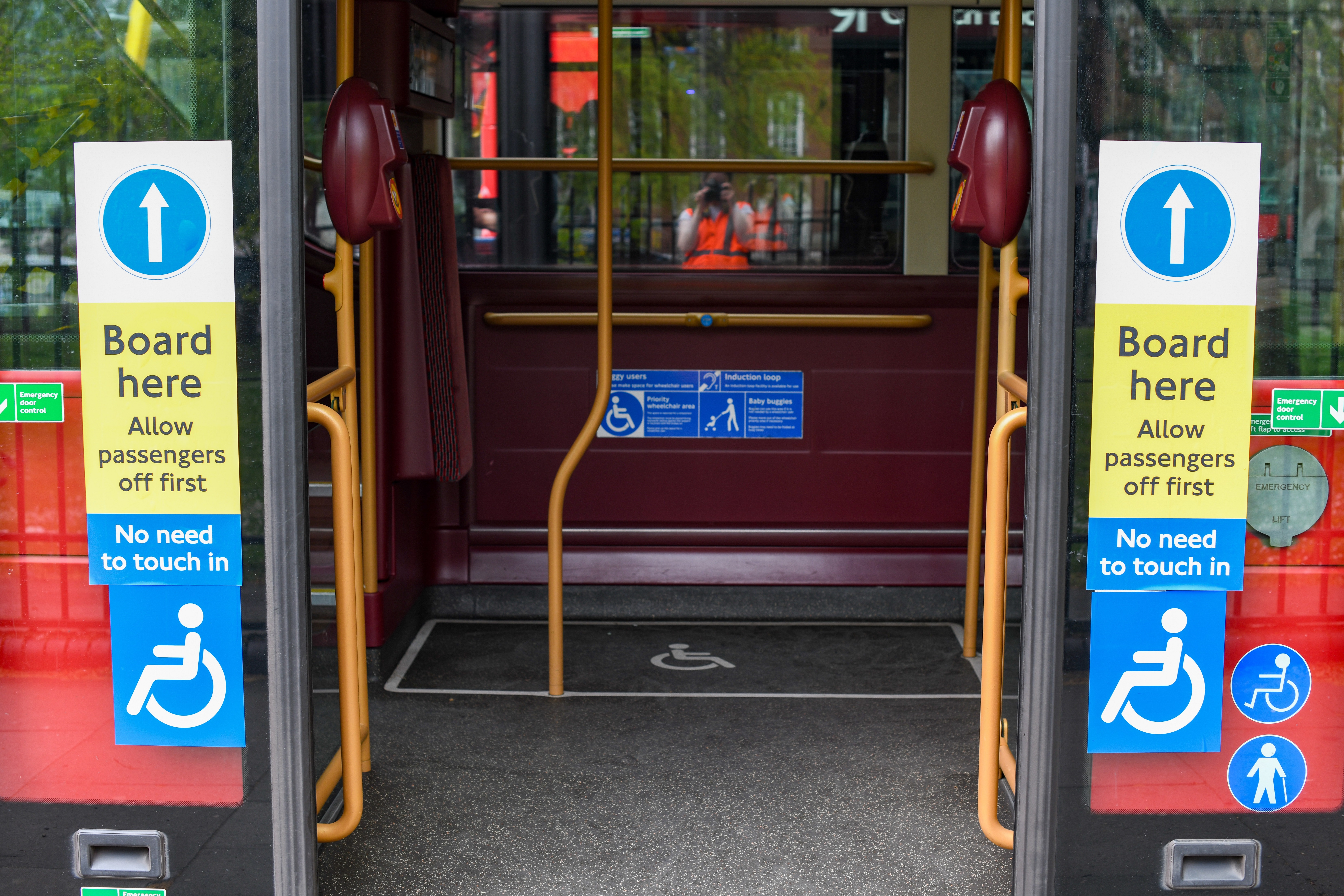 Middle-door only boarding on London buses