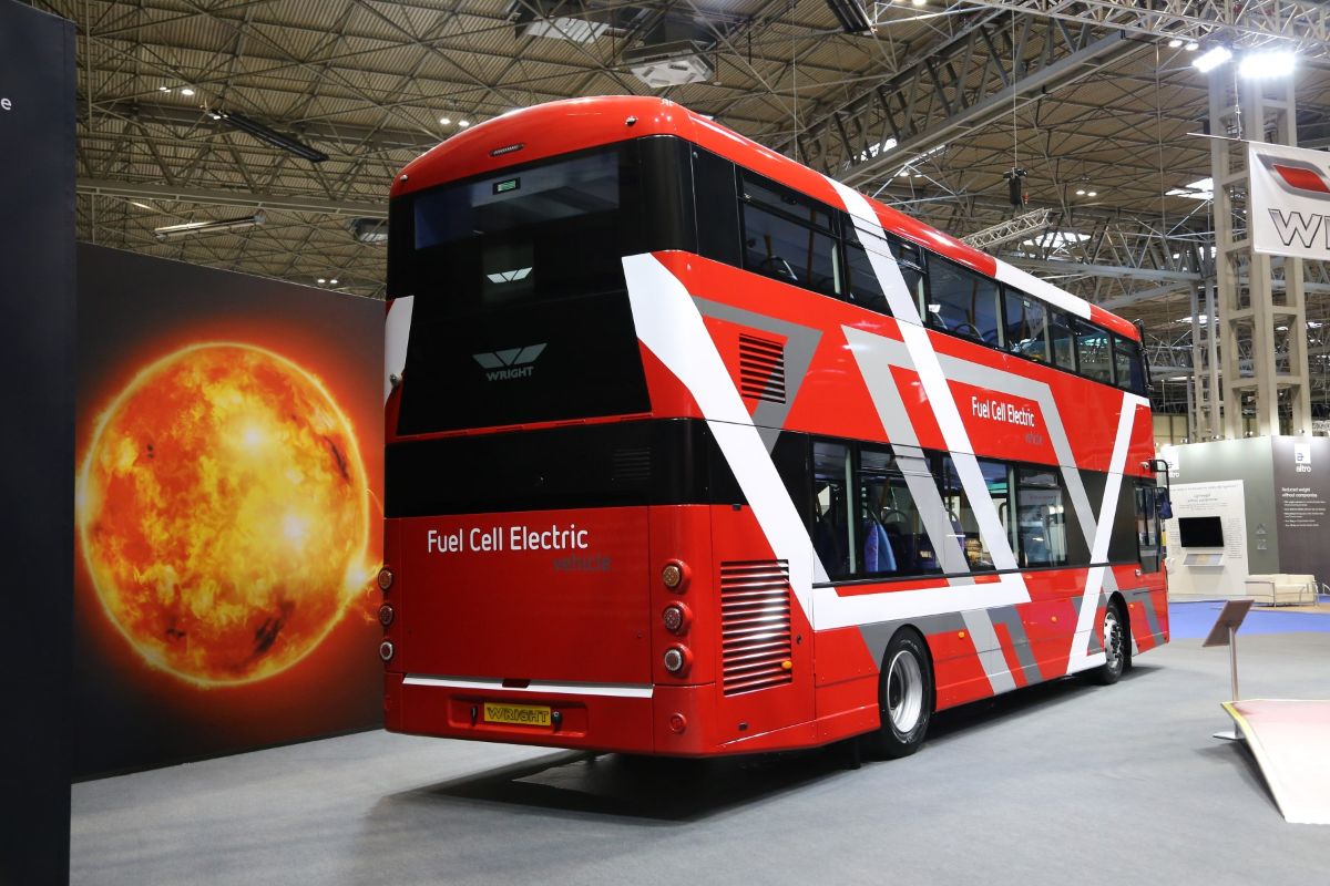 Wrightbus showed a hydrogen fuel cell Streetdeck at EuroBusExpo 2018