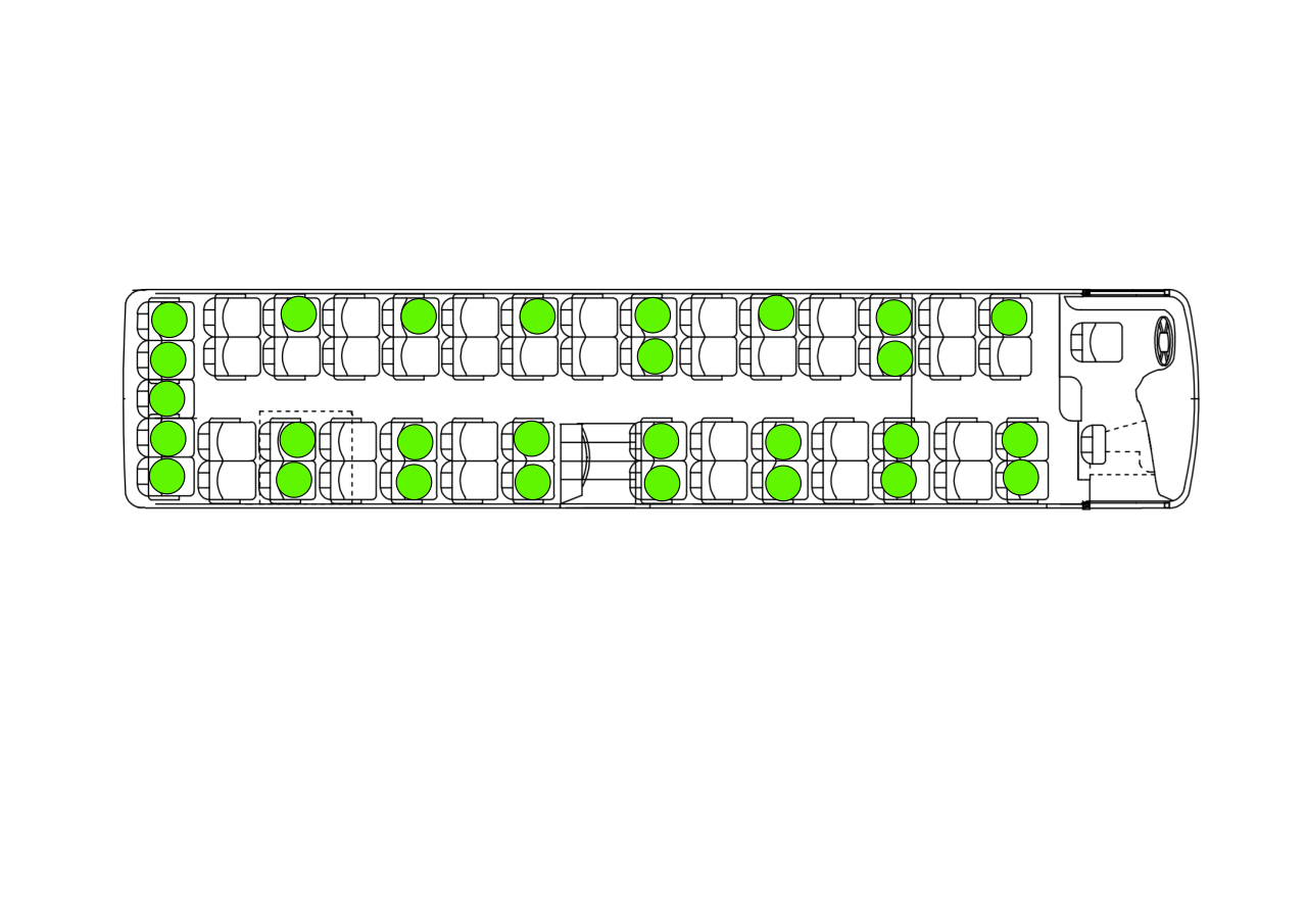 travel bus seating capacity