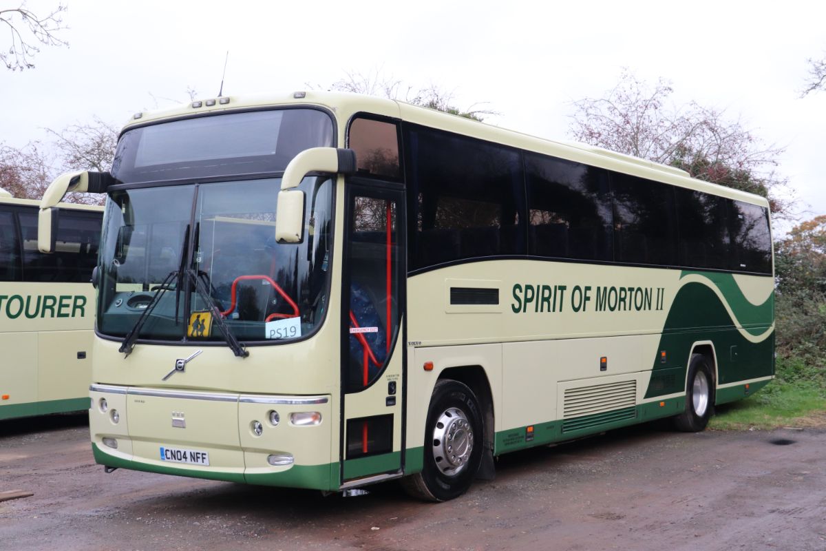 Spirit of Morton II started life with Veolia, arriving with Dudley’s from Astons. It is a 49-seat Plaxton Panther bodied Volvo B12M