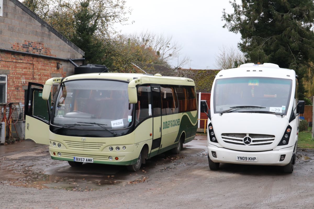 Smaller members of the fleet are a 22-seat Toyota Optimo and a 29-seat Mercedes-Benz Plaxton Cheetah, the latter one of only two acquisitions since 2012 which has never received the two tone green livery