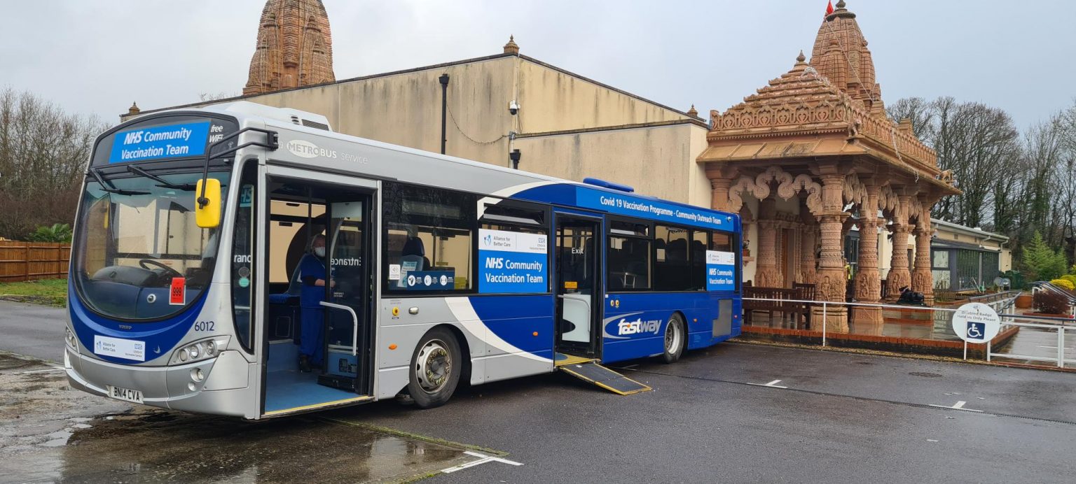 Metrobus launch vaccine bus