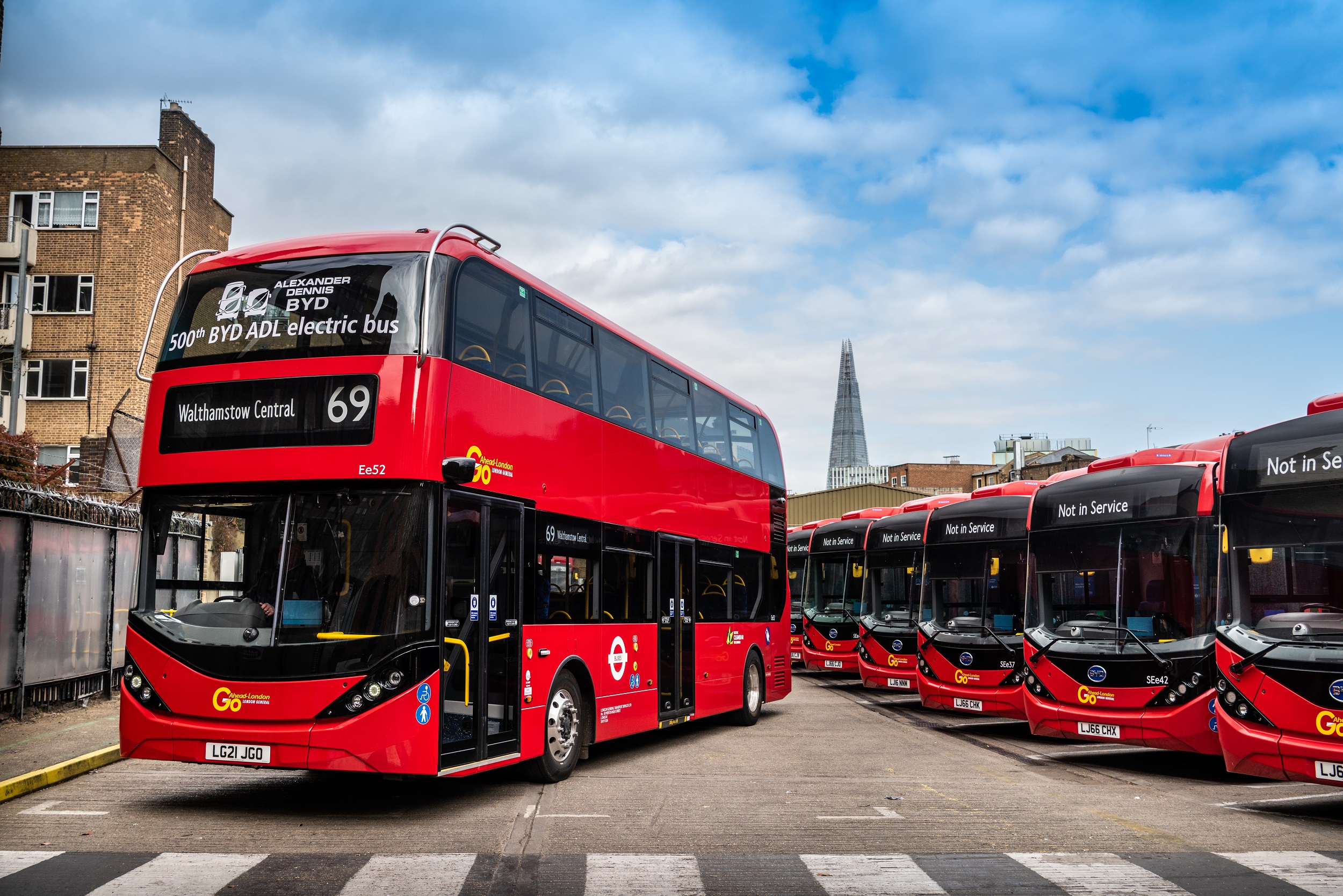 500th BYD ADL electric bus delivered