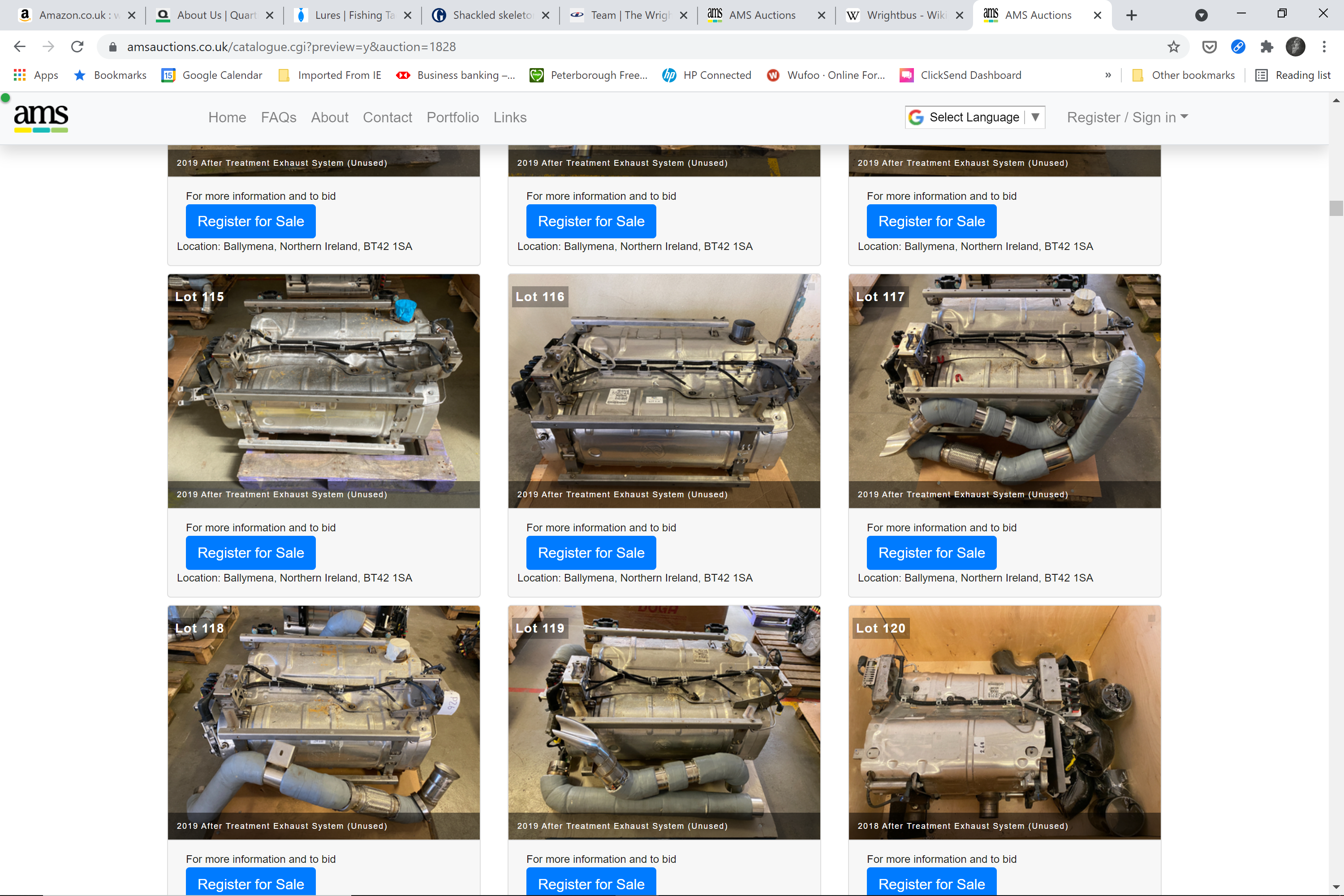 Wrightbus stages huge parts auction