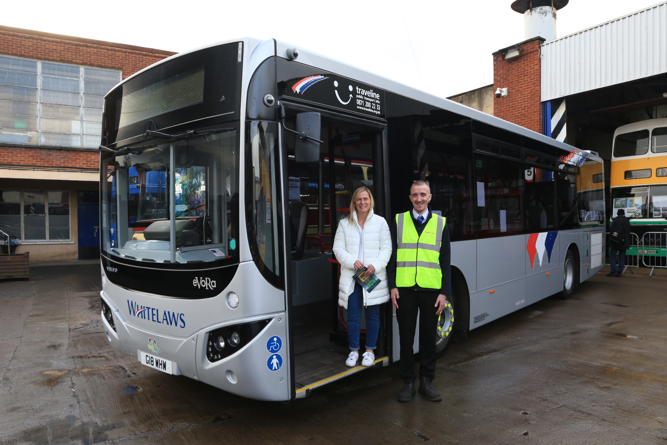 MD Sandra Whitelaw and driver Robert Kennedy with the 12th of Whitelaw’s short (10.8m) MCV Evo-Ra bodied Volvo B8RLEs