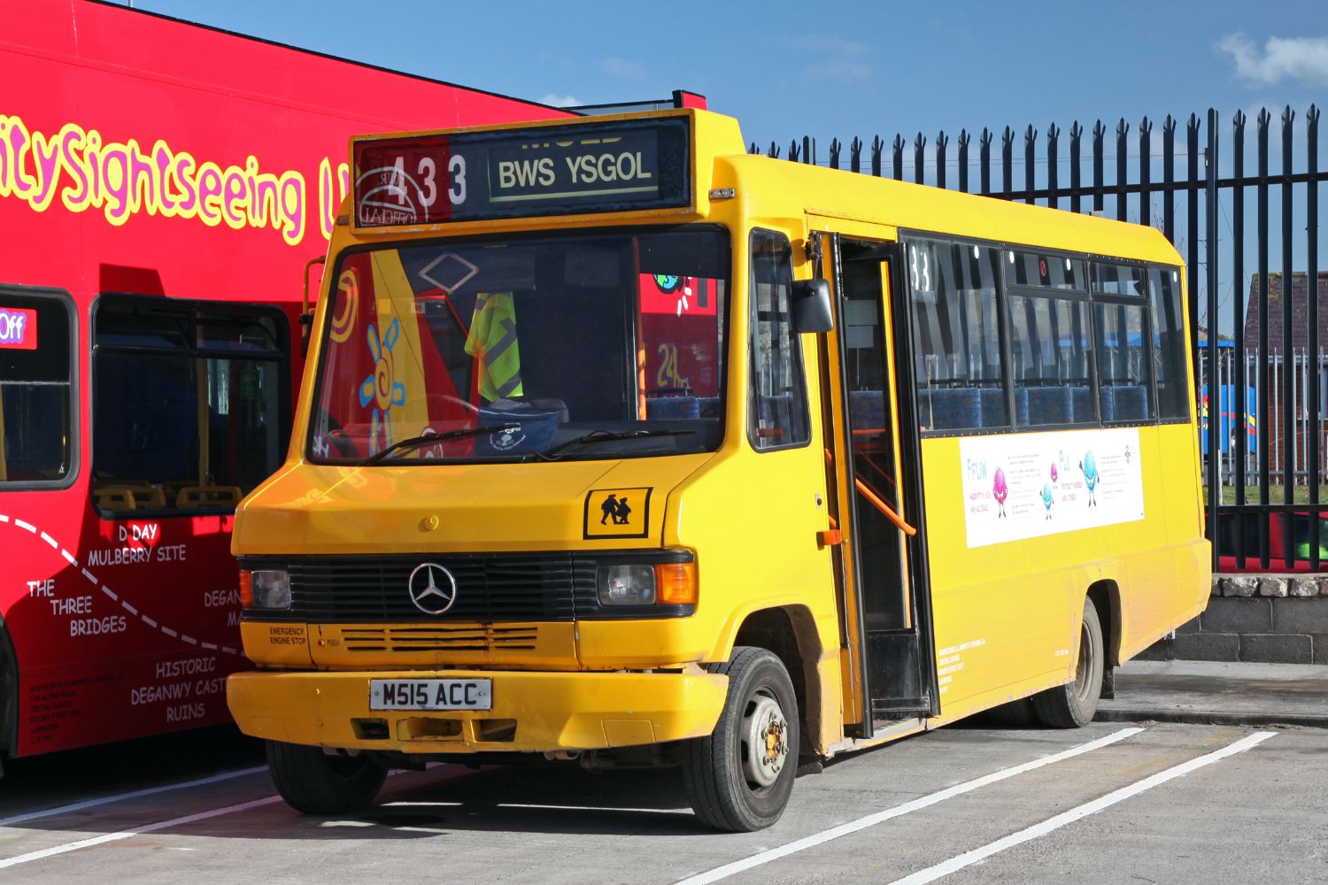 A Marshall bodied Mercedes-Benz Vario in use as a school bus in 2014