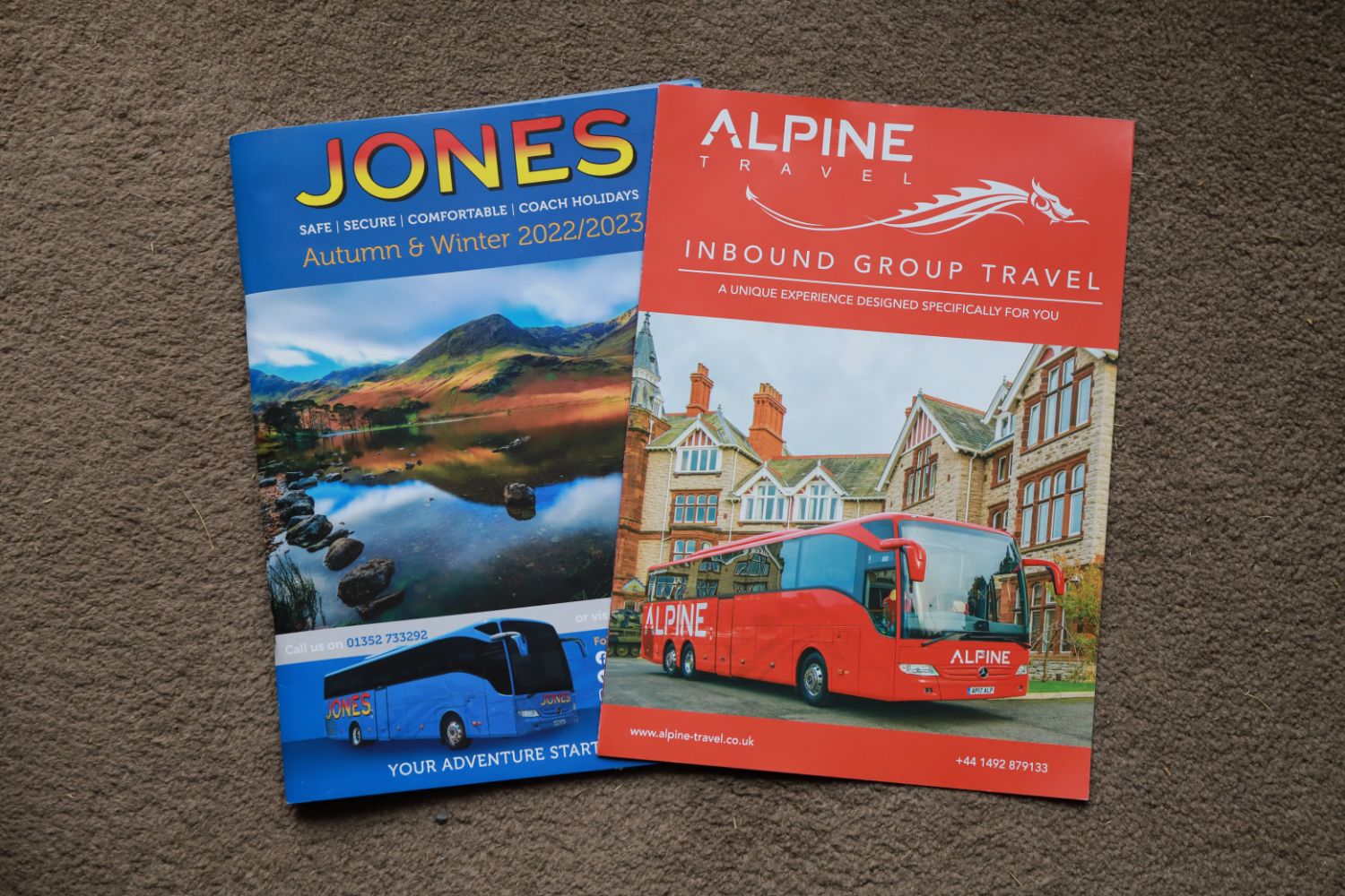High quality brochures for Jones Holidays and Alpine Travel’s destination management activities in Wales
