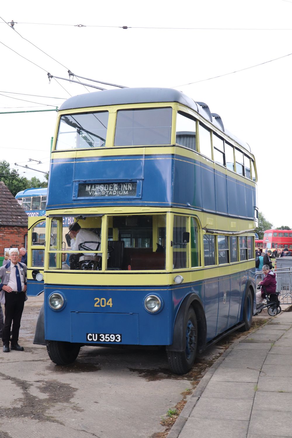 The oldest trolleybus to operate in service during the Sandtoft Gathering was this former South Shields Karrier E4 chassis with somewhat basic Weymann bodywork. It worked until 1963