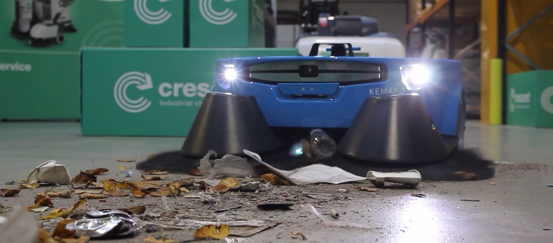 Depot cleaning robot appearing at show