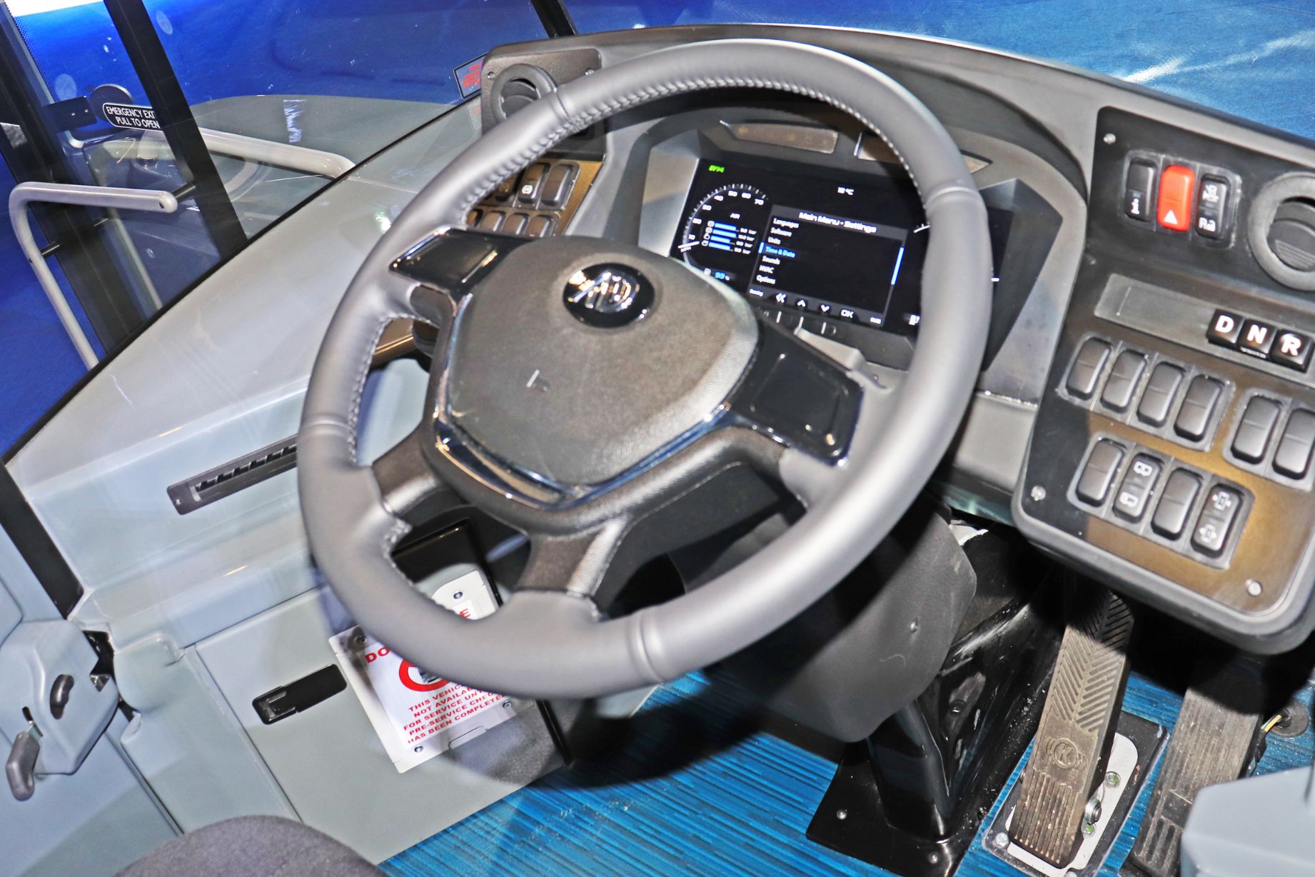 The enviro400EV's steering wheel