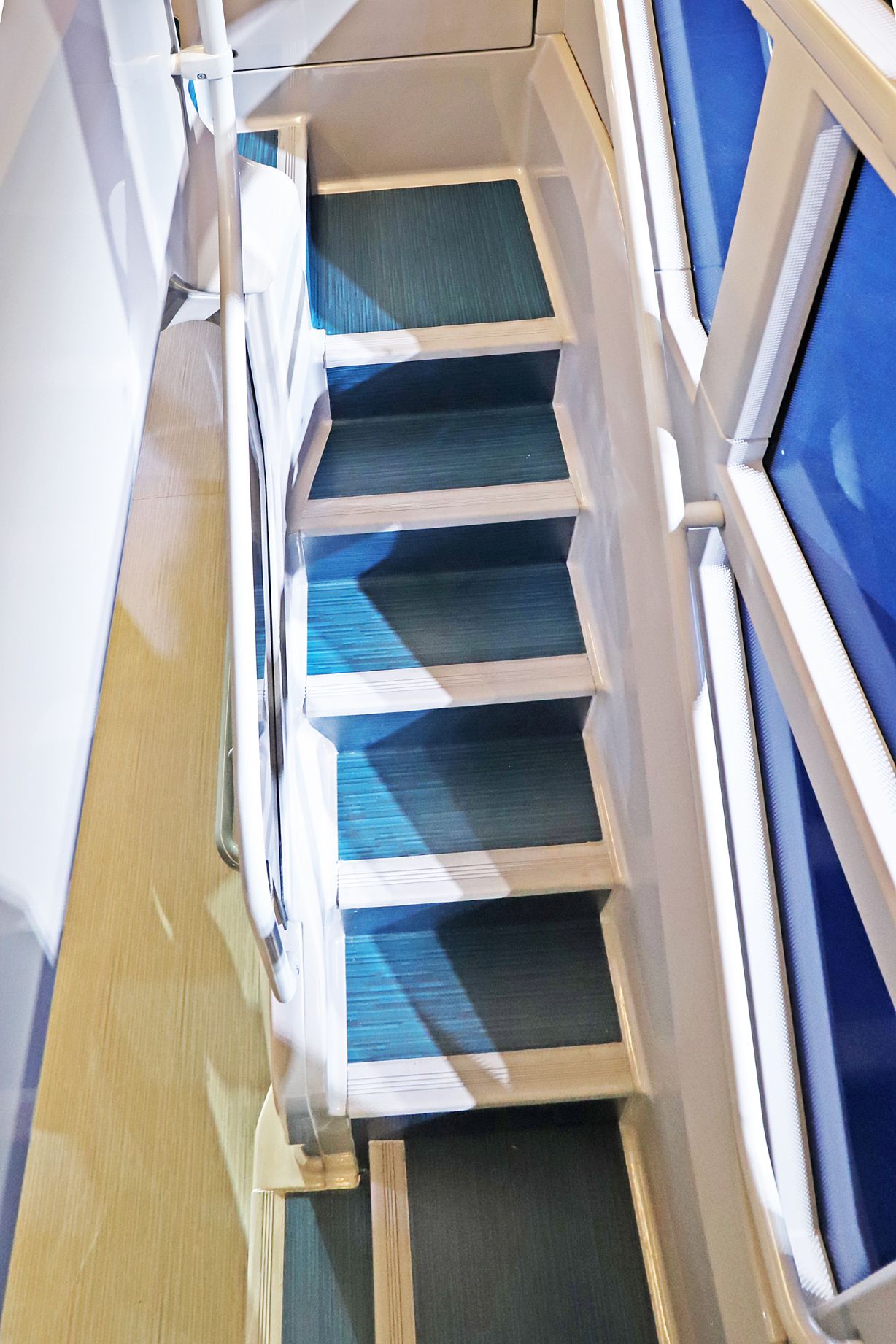 A spacious stairwell in the Enviro400EV