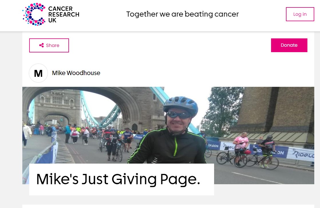 M&J Minibus Hire’s Mike Woodhouse cycling for charity