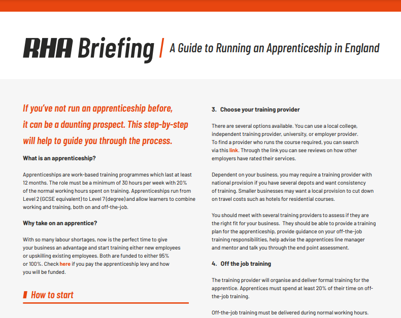 New guide maps apprenticeship route for operators